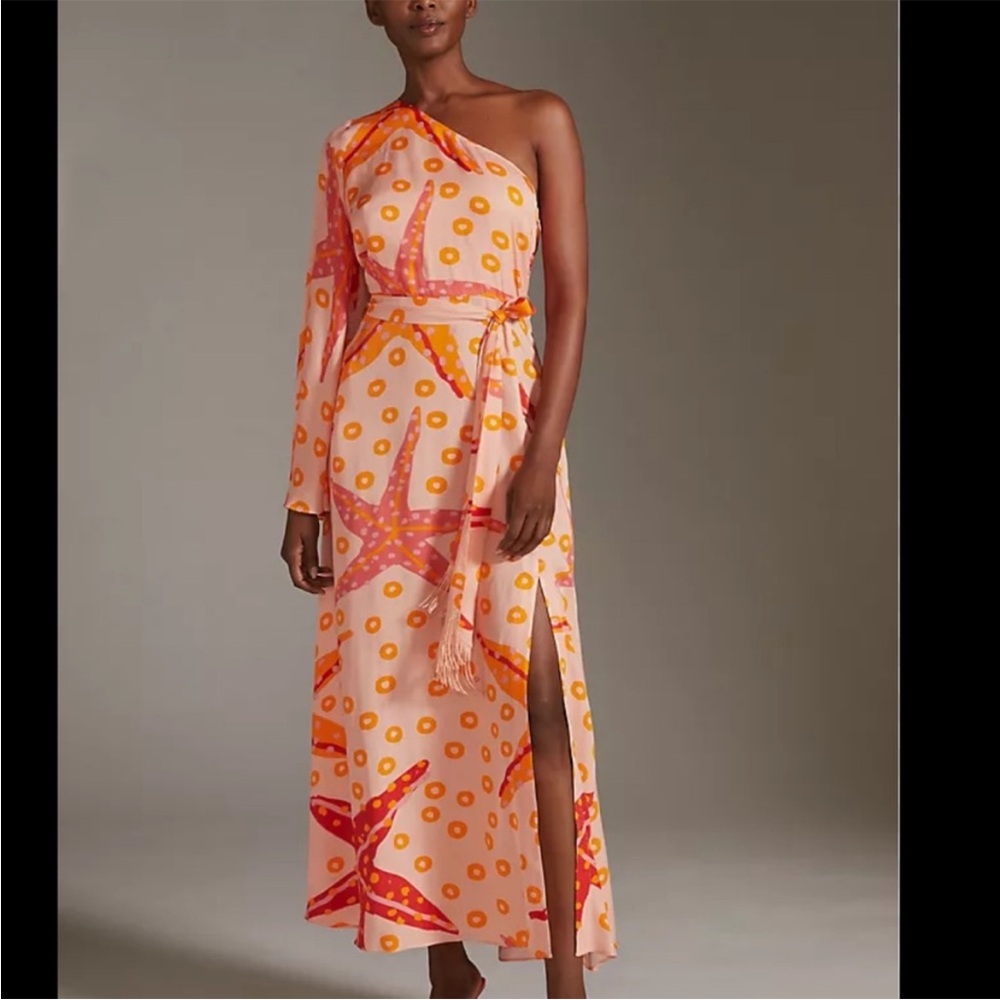 Farm Rio X Anthropologie One Shoulder Starfish Dress